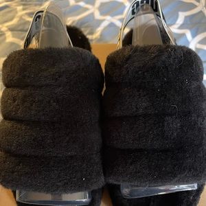 Black Ugg Yeah Slide with box